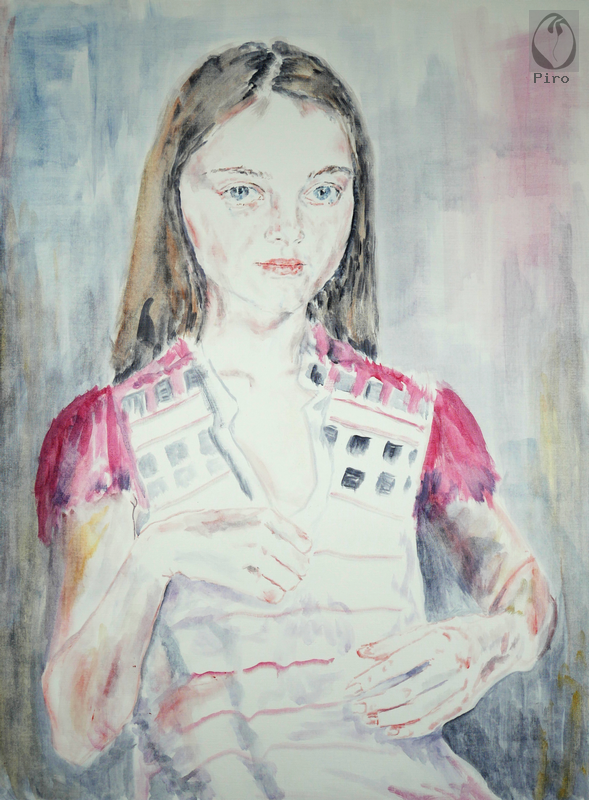 oil on paper - olio su carta di Piro